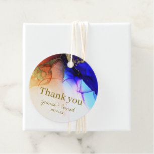 Colourful Thank you & Message Wedding  Favour Tags