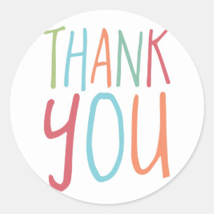 Colourful Thank You Sticker