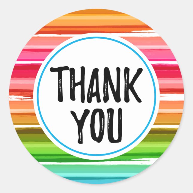 Colourful thank you sticker (Front)