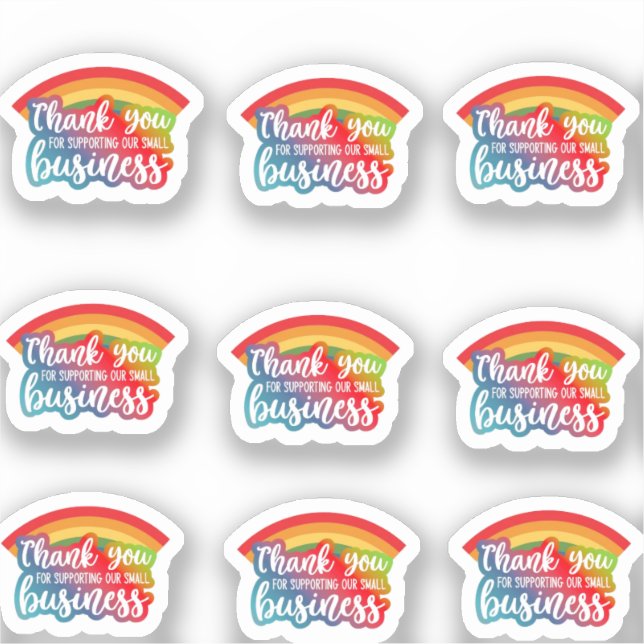 “Colourful Thank You Stickers (Front)