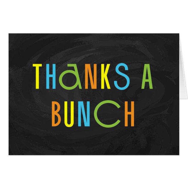 Colourful Thanks a Bunch Thank You (Front Horizontal)