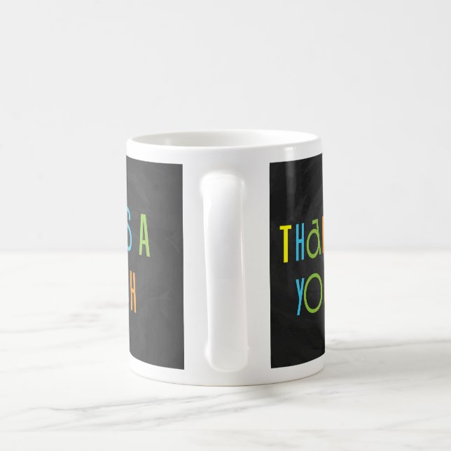 Colourful Thanks a Bunch Thank You Coffee Mug (Handle)