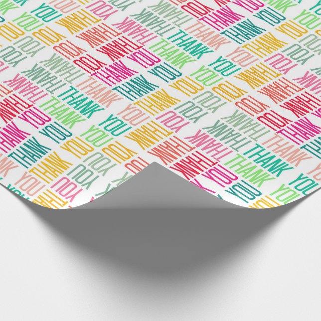Colourful Thanks Cheerful Appreciation Gift Wrap (Corner)