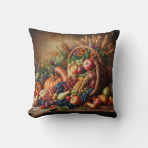 Colourful/Thanksgiving/Cornucopia/Fall Cushion