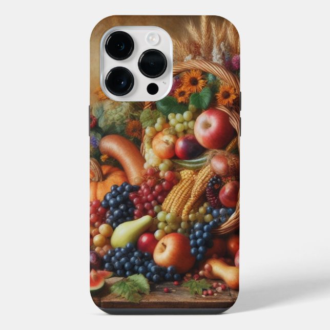 Colourful/Thanksgiving/Cornucopia/Fall iPhone Case (Back)