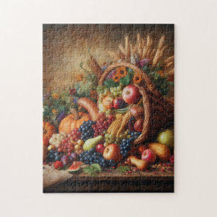 Colourful/Thanksgiving/Cornucopia/Fall Jigsaw Puzzle