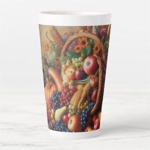 Colourful/Thanksgiving/Cornucopia/Fall Latte Mug