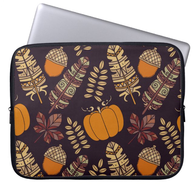 Colourful Thanksgiving Day, autumn pattern. Laptop Sleeve (Front)