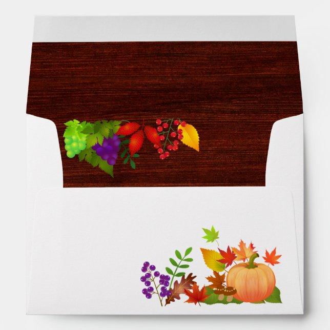 Colourful Thanksgiving Harvest Envelope (Back (Bottom))