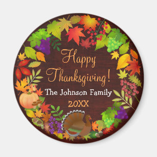 Colourful Thanksgiving Harvest Magnet