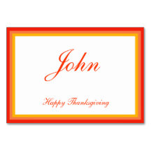 Colourful Thanksgiving Place Cards