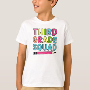 Colourful Third Grade Squad – Back To School T-Shirt