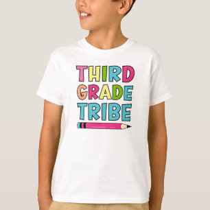 Colourful Third Grade Tribe Back To School T-Shirt