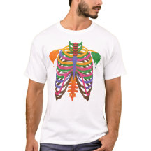 colourful Thoracic skeleton halloween