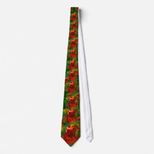 Colourful Thoroughbred in Typography Tie