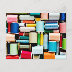 Colourful Thread for Sewing Photo Postcard