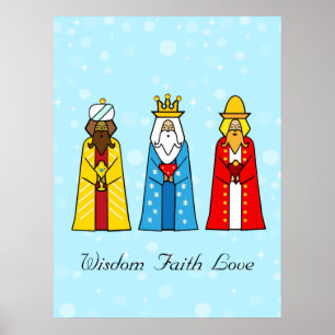 Colourful Three Kings Poster
