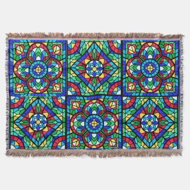 Colourful Throw  Blanket (Front)