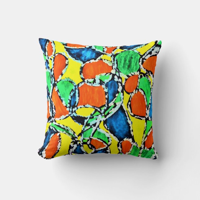 Colourful Throw Pillow  (Front)