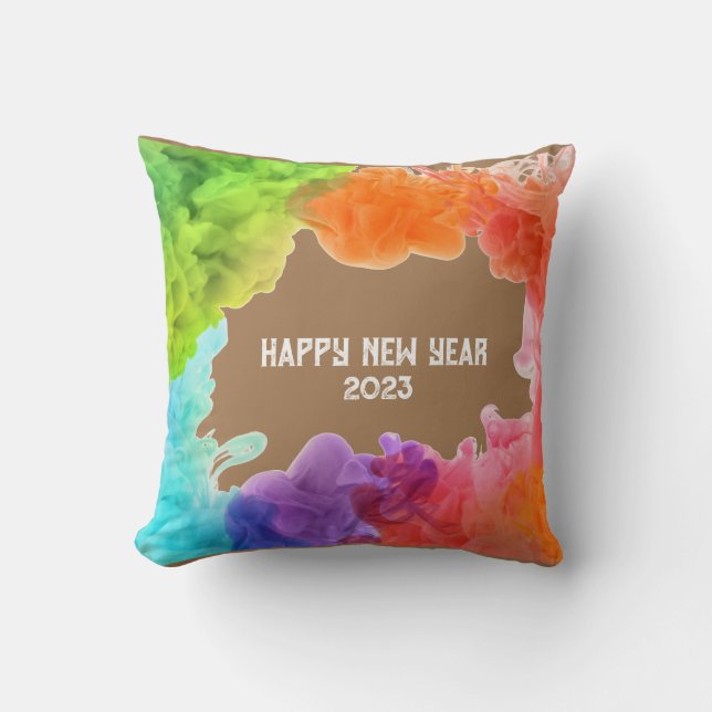 Colourful Throw Pillow (Front)