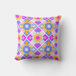 Colourful throw pillow design 