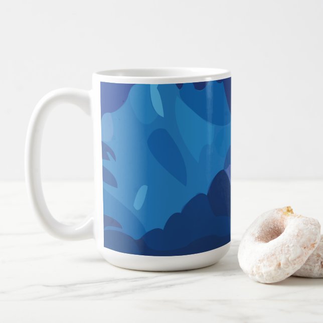 Colourful Thunderstorm Clouds  Coffee Mug (With Donut)