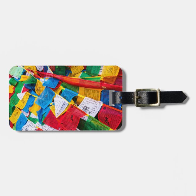 Colourful Tibetan prayer flags - Tibet Luggage Tag (Front Horizontal)