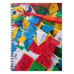 Colourful Tibetan prayer flags - Tibet Notebook