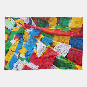 Colourful Tibetan prayer flags - Tibet Tea Towel