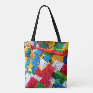 Colourful Tibetan prayer flags - Tibet Tote Bag