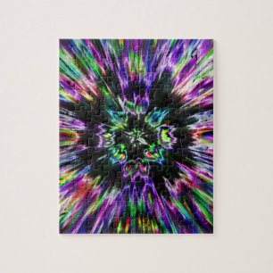 Colourful Tie Dye Abstract Jigsaw Puzzle