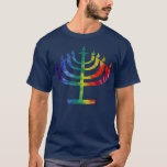 Colourful Tie Dye Chanukah Hanukkah Menorah  T-Shirt<br><div class="desc">Colourful Tie Dye Chanukah Hanukkah Menorah  .</div>