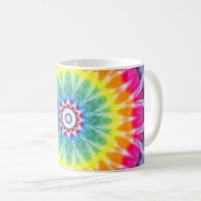 Colourful Tie-Dye  Coffee Mug (Front Right)