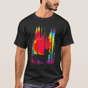 Colourful Tie Dye Corgi Hippie Puppy Dog T-Shirt