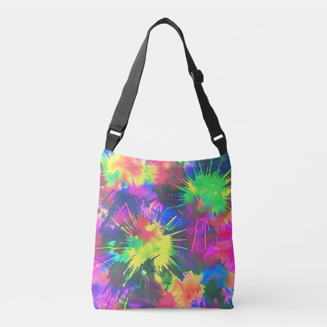 Colourful Tie Dye Crossbody Bag (Front)