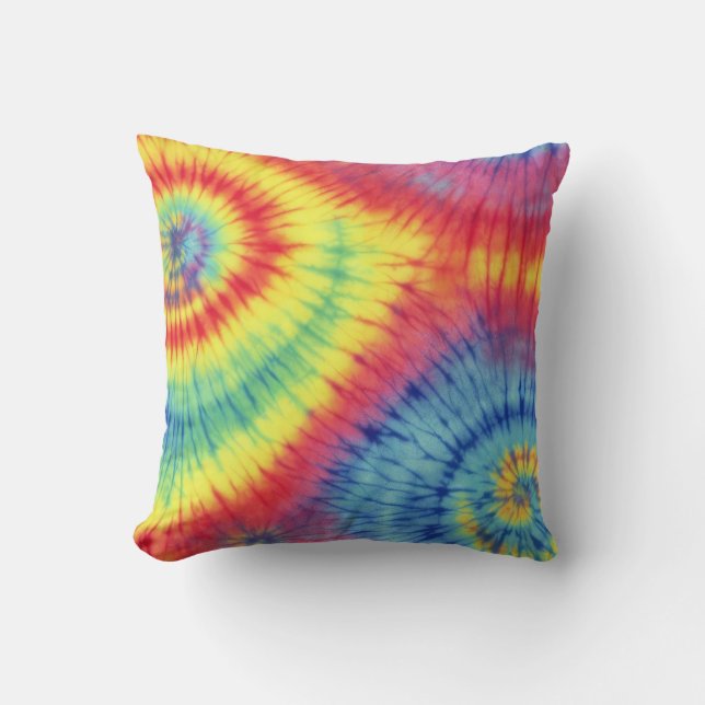 Colourful Tie Dye Cushion (Front)