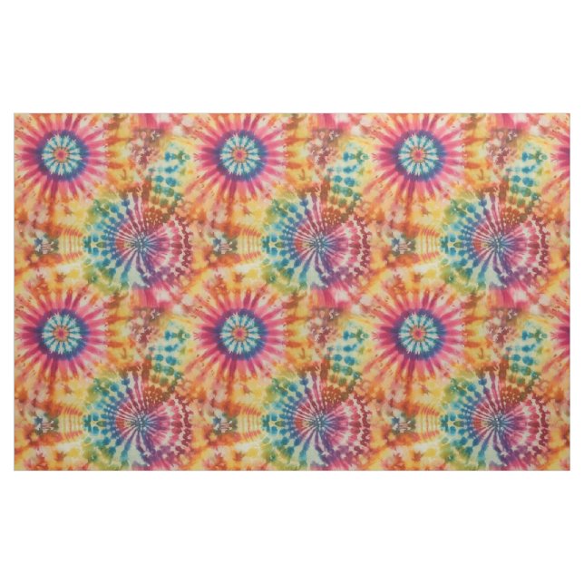 Colourful Tie-Dye  Fabric (Yard)