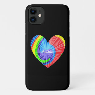 Colourful Tie Dye Heart iPhone 11 Case