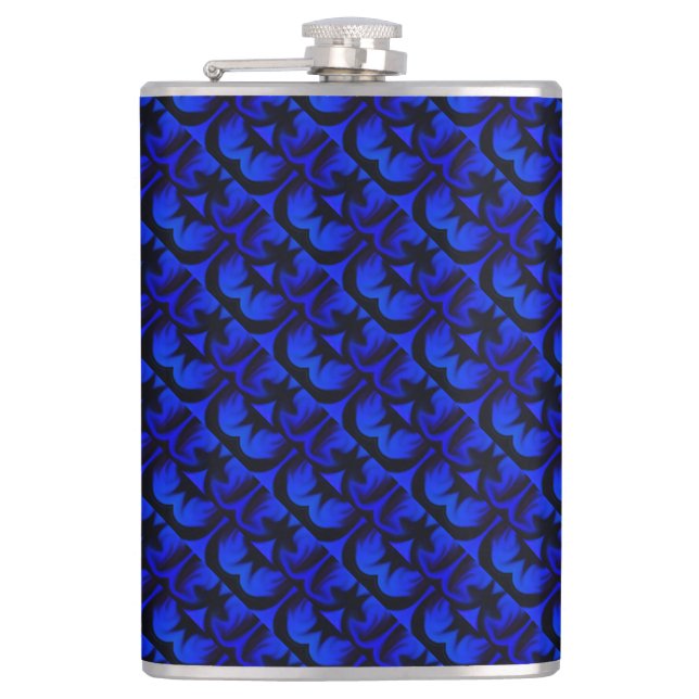Colourful tie dye hip flask (Front)