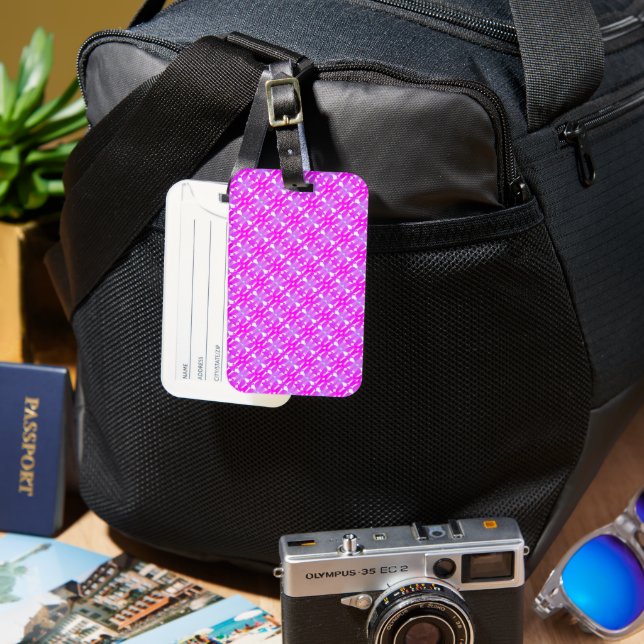Colourful tie dye luggage tag (Front & Back)