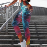 Colourful Tie Dye Multi-colour Leggings<br><div class="desc">This design may be personalised by choosing the Edit Design option. You may also transfer onto other items. Contact me at colorflowcreations@gmail.com or use the chat option at the top of the page if you wish to have this design on another product or need assistance. See more of my designs...</div>