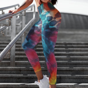 Colourful Tie Dye Multi-colour Leggings