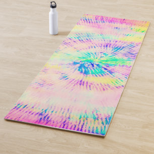 Colourful Tie Dye Neon Summer  Yoga Mat