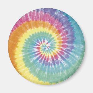 Colourful Tie Dye Spiral Magnet