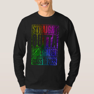 Colourful Tie Dye Straight Outta Kindergarten Grad T-Shirt