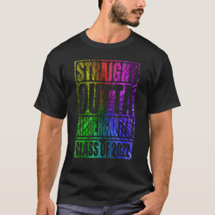 Colourful Tie Dye Straight Outta Kindergarten Grad T-Shirt