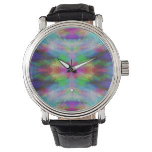 Colourful Tie Dye Style Art Watch