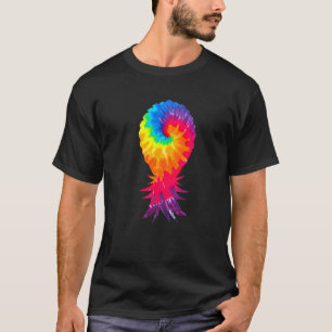 Colourful Tie Dye Swinger Upside Down Pineapple T-Shirt