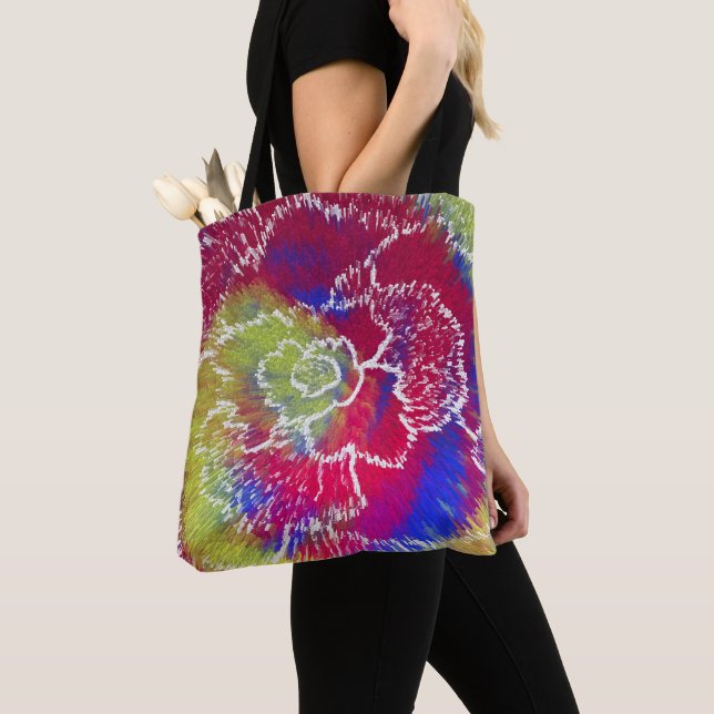 Colourful Tie Dye Tote Bag (Close Up)