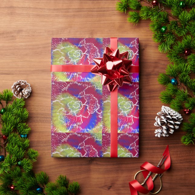 Colourful Tie-Dye Wrapping Paper 🎁 (Holiday Gift)